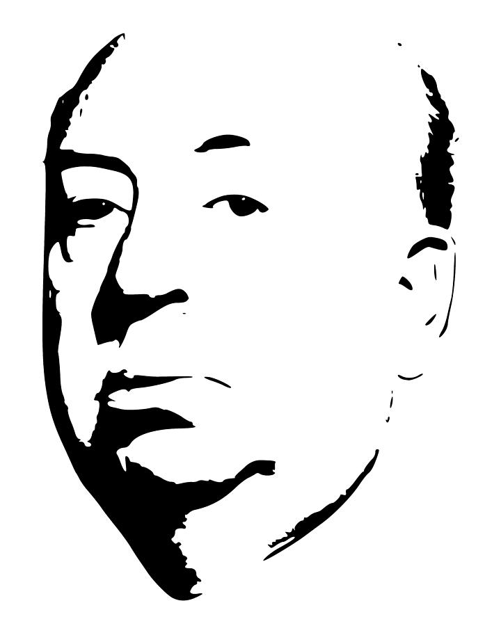 697x900 Alfred Hitchcock Minimalistic Pop Art Digital Art