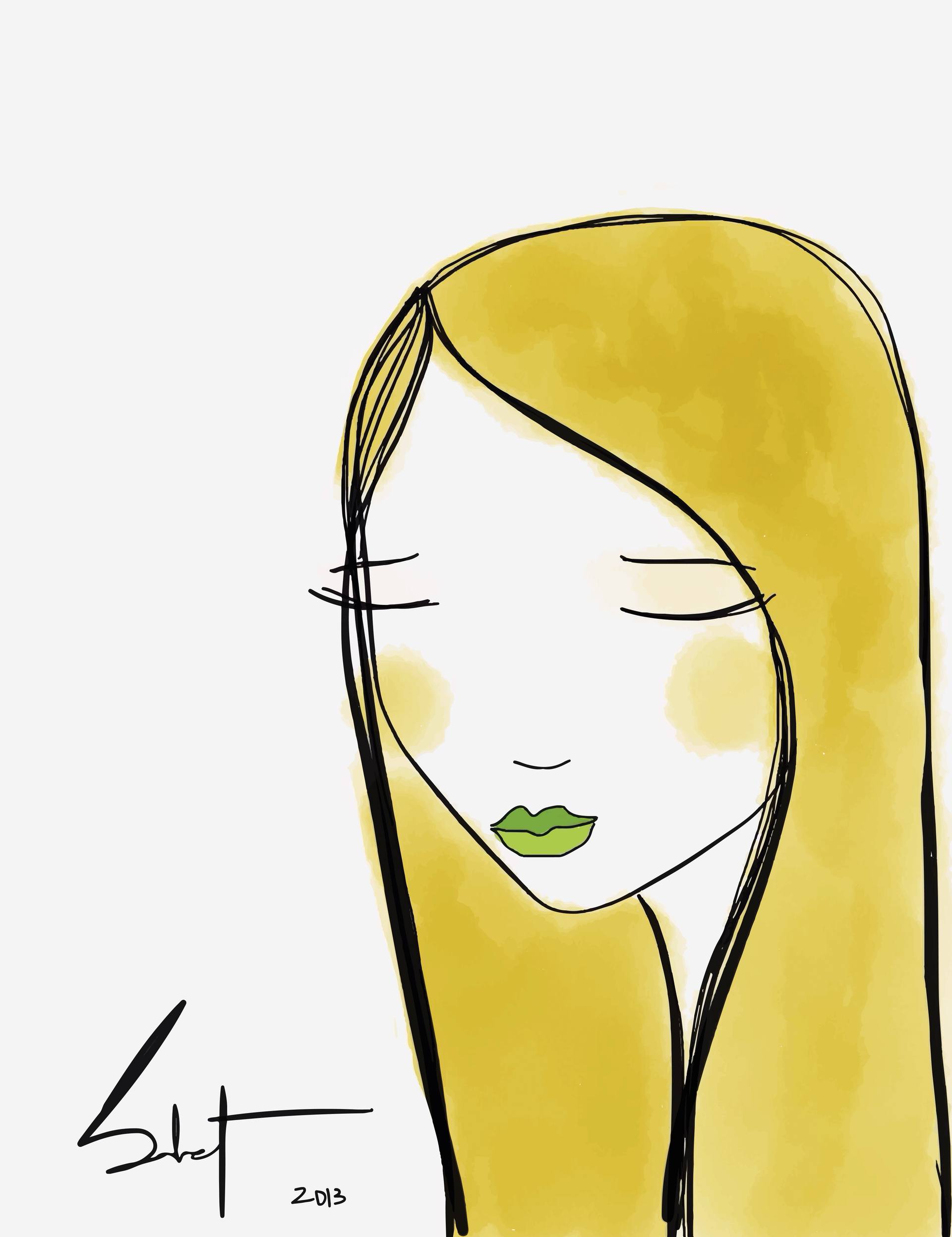 1920x2495 Blondy Drawing