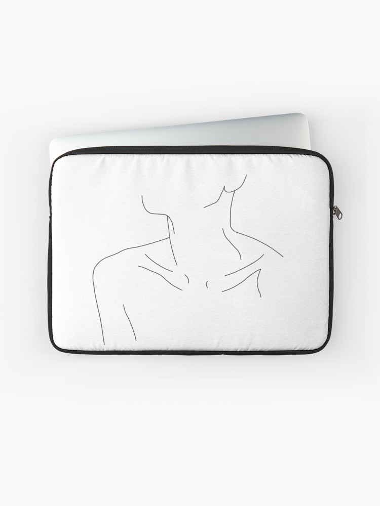 750x1000 Collar Bones Line Drawing Illustration