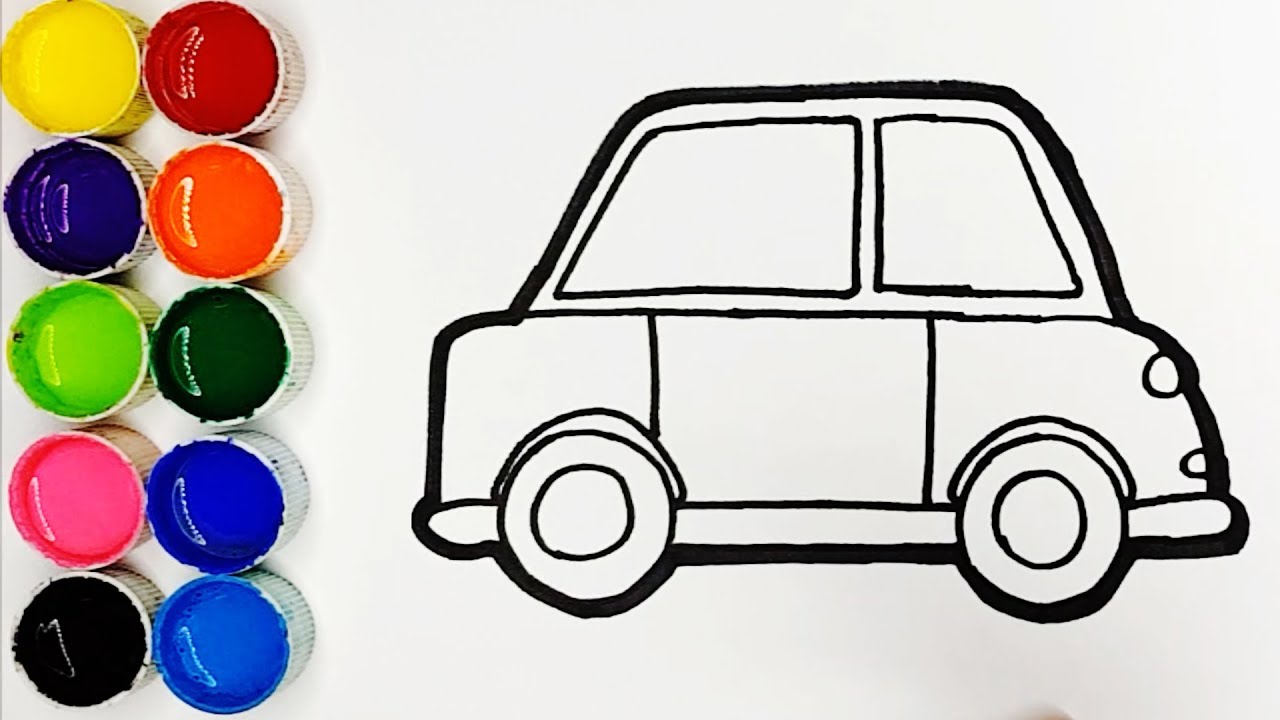 1280x720 Rainbow Car Coloring And Drawing For Kids, Toddlers Ali Art