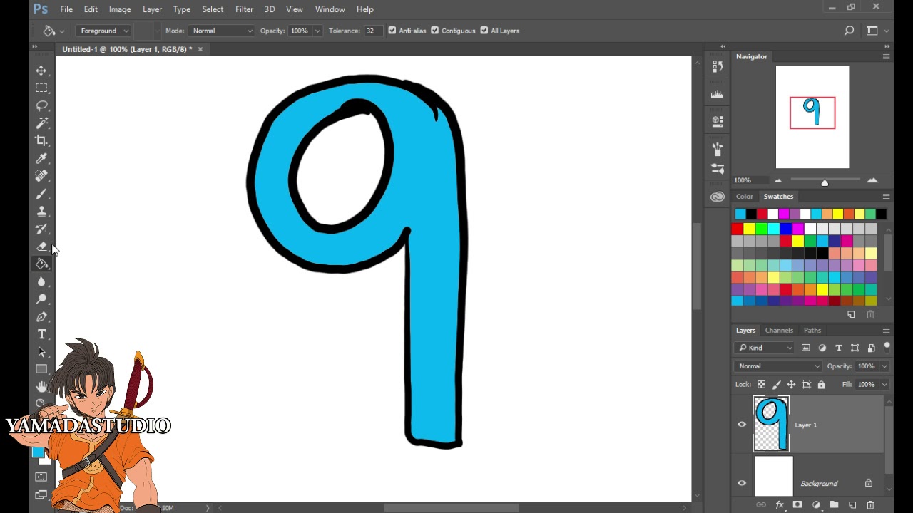 1280x720 How To Draw Number Nine And Color Tutorial
