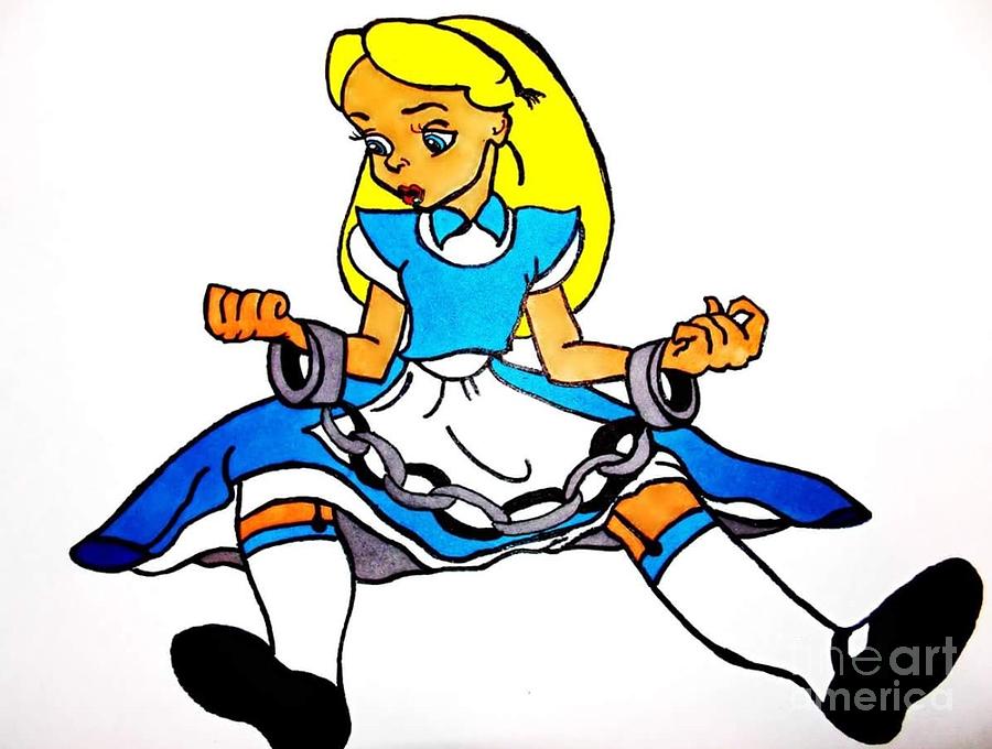 900x680 Alice In Wonderland In Chains Drawing