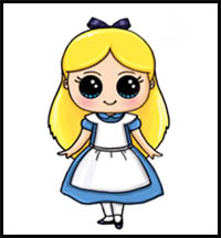 200x216 How To Draw Disney's Alice In Wonderland Cartoon Characters
