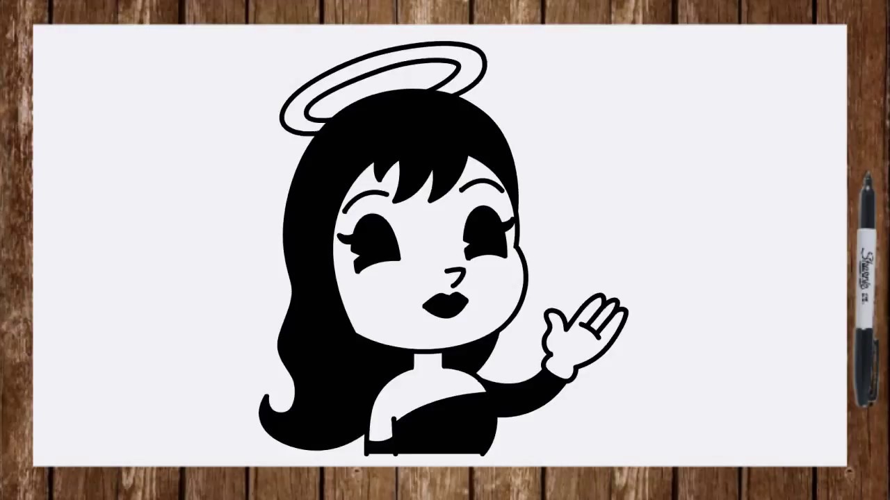1280x720 How To Draw Alice Ange From Bendy And The Ink Machine Face Drawing
