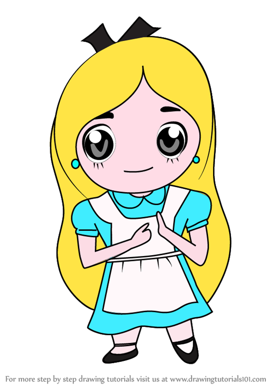 566x800 Learn How To Draw Kawaii Alice From Alice In Wonderland
