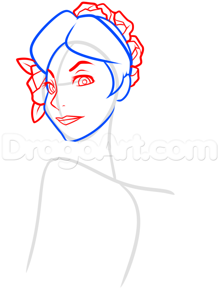 713x980 Skeleton Alice Drawing Lesson, Step