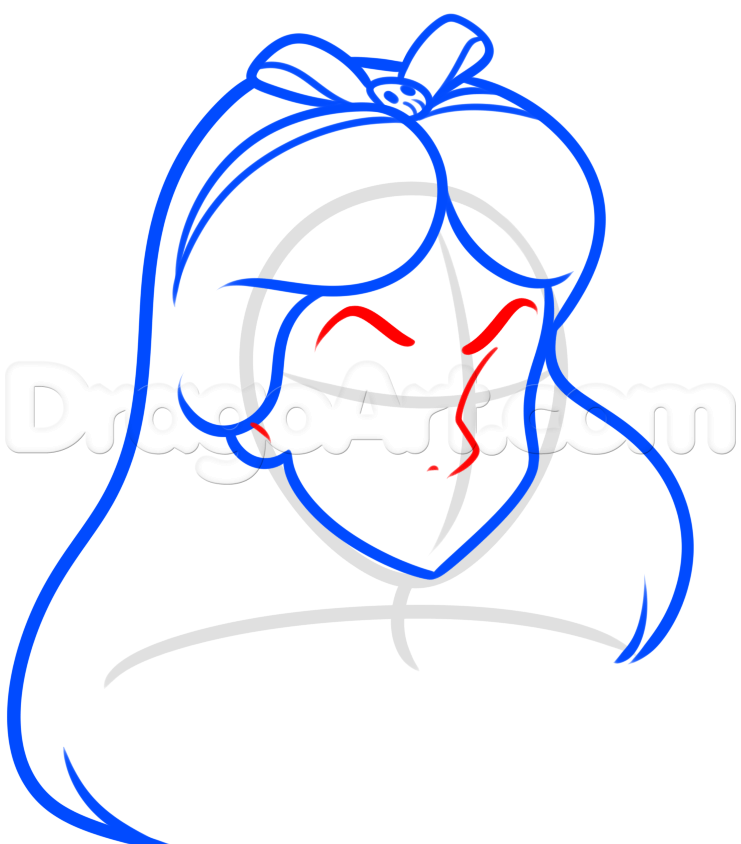 741x844 Step Dark Alice Drawing Lesson