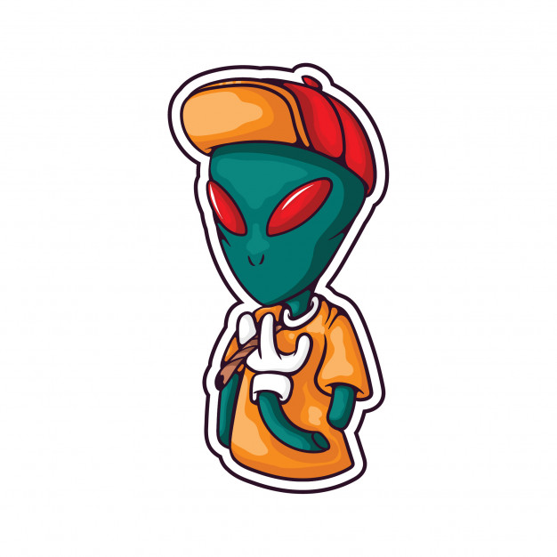 626x626 Alien Cartoon Vector Vector Premium Download