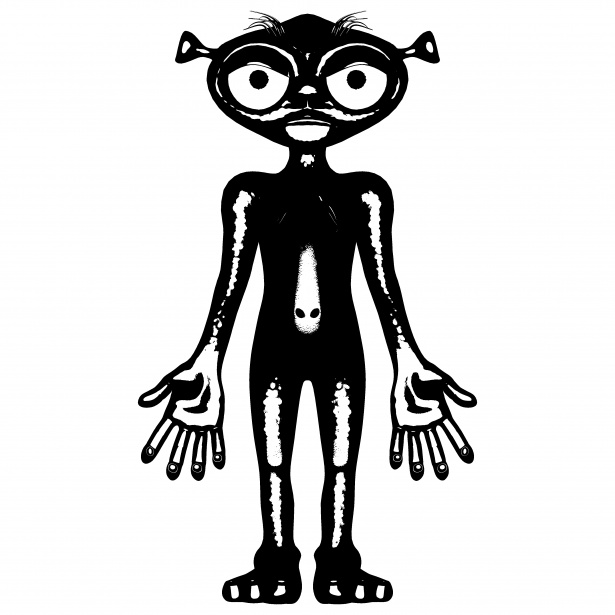 615x615 Alien Drawing Free Stock Photo