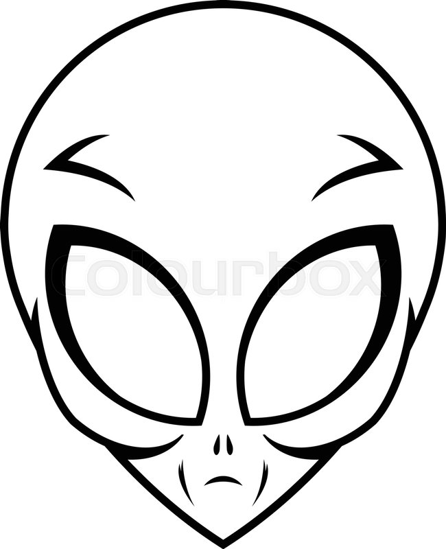 650x800 Alien Head Vector Illustration Stock Vector Colourbox