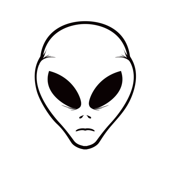 600x600 Printed Vinyl Alien Head Stickers Factory