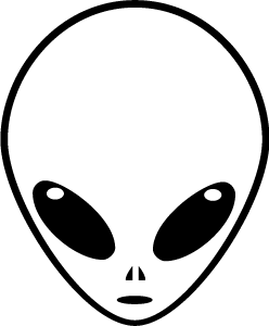 248x300 Alien Head Template Math Science Alien Tattoo, Cartoon