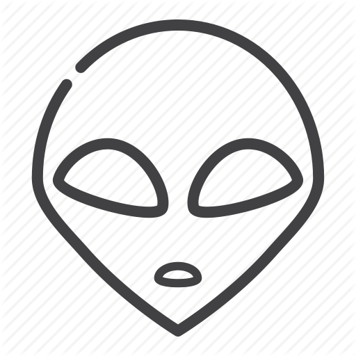 512x512 Alien, Head Icon