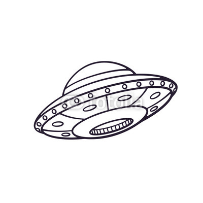 400x400 Vector Illustration Hand Drawn Doodle Of Toy Ufo Space Ship