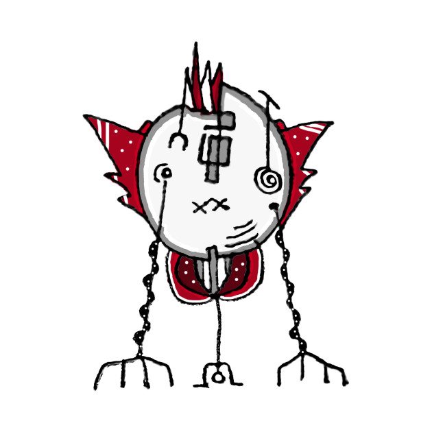 630x630 Alien Robot Spaceship Hand Draw Illustration