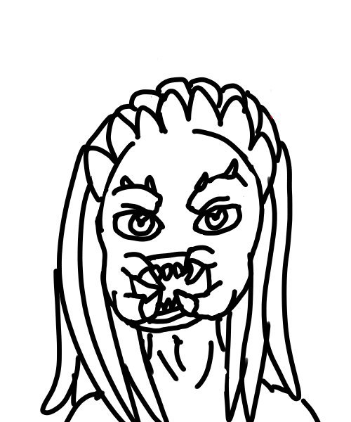 500x600 Random Predator Face Test Drawing Alien Versus Predator Universe