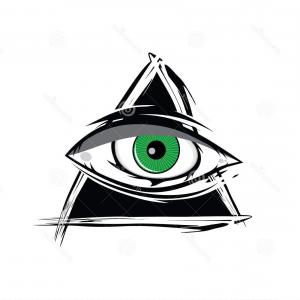 300x300 Photostock Vector Hand Drawn Vector Illustration All Seeing Eye