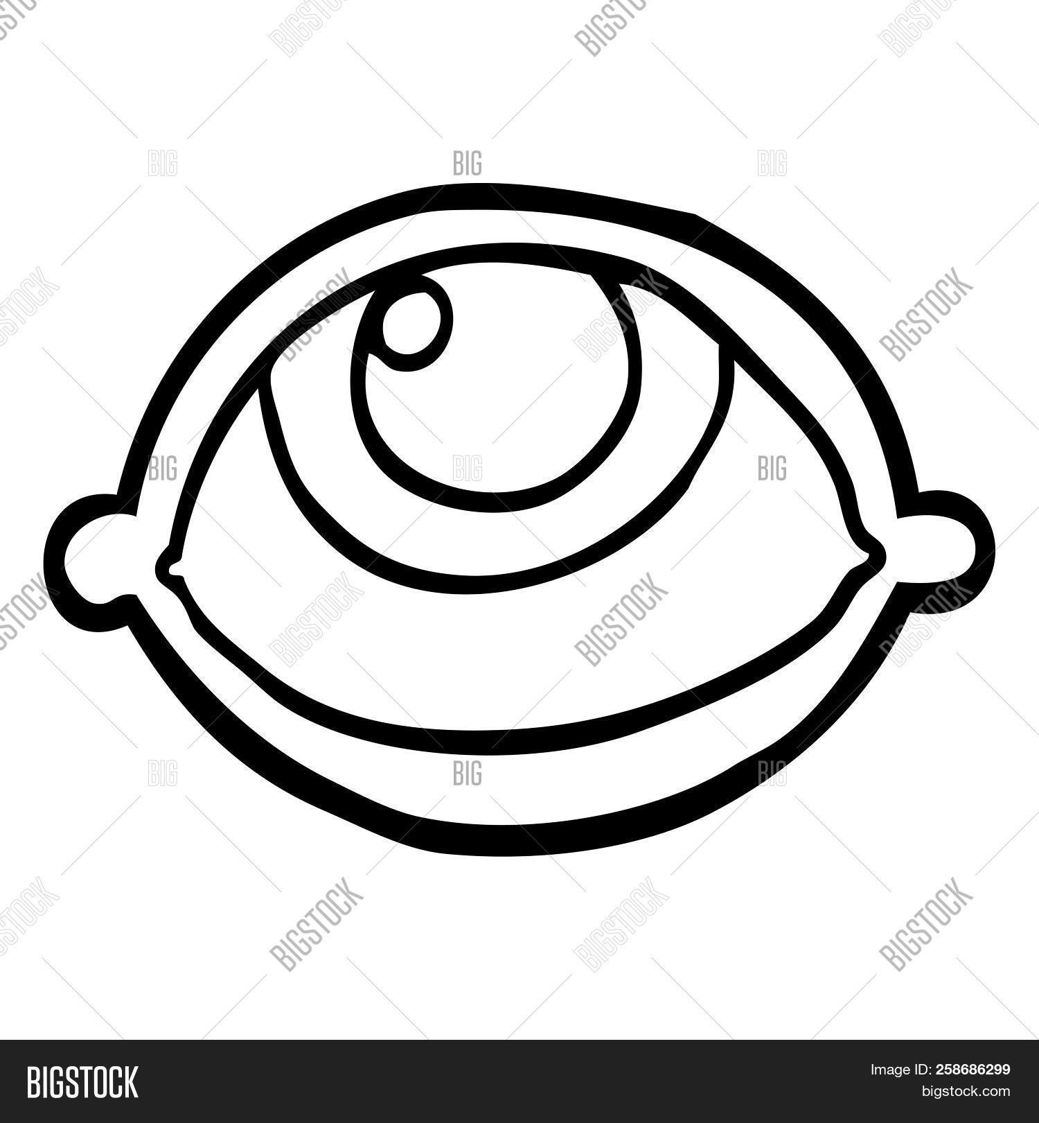 1500x1620 Black And White Cartoon All Seeing Eye