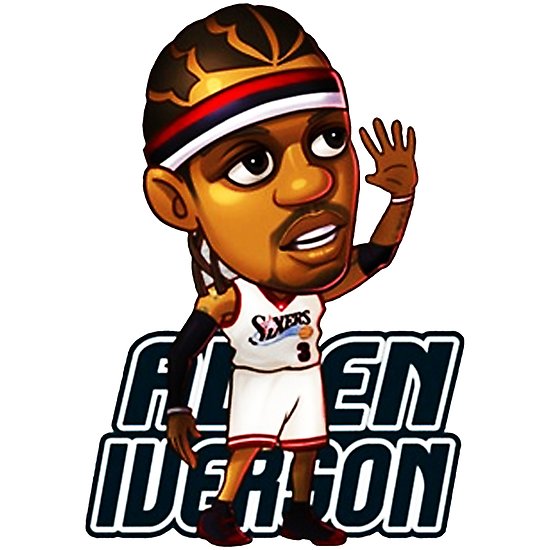 550x550 Allen Iverson Cartoon Photographic Print