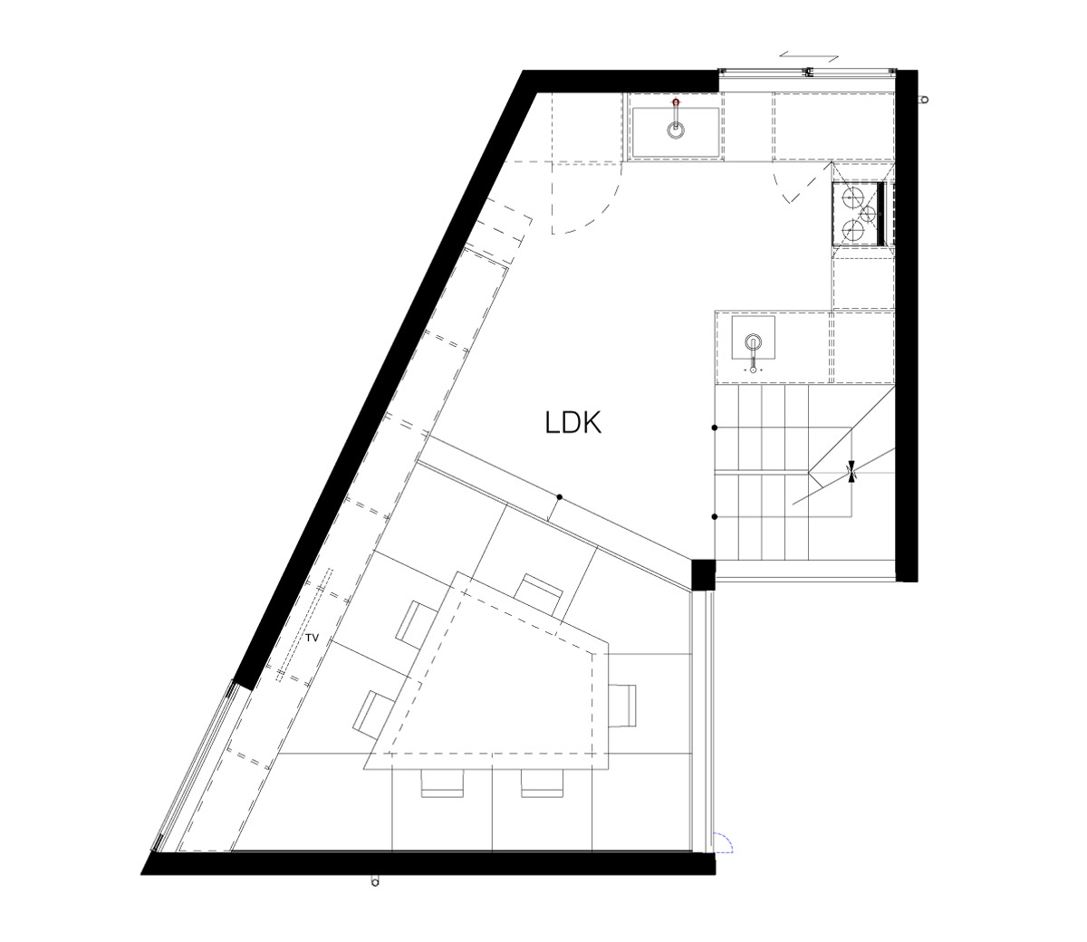 1200x1040 Apollo Architects Thin Vertical Alley House Frames Tokyo Skytree