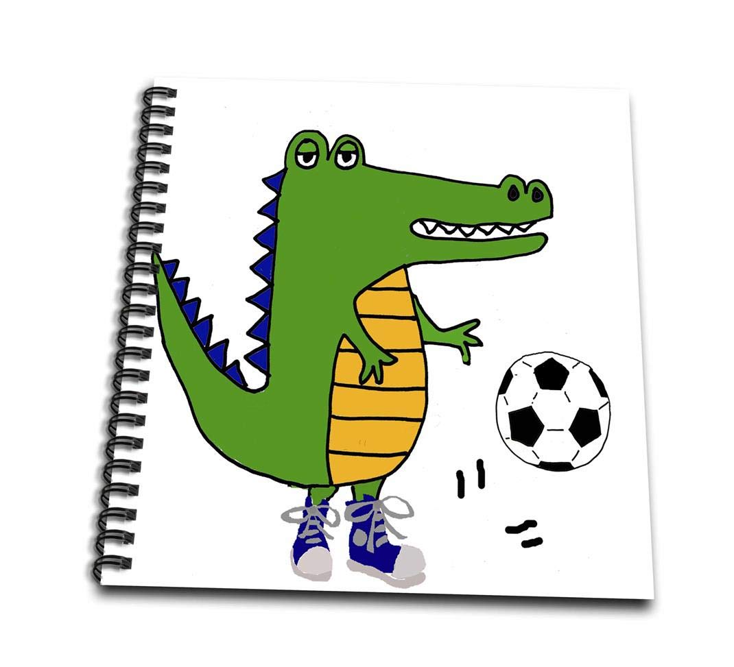 1070x973 Funny Cute Alligator Playing Soccer Cartoon