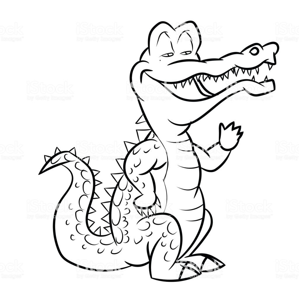 1024x1024 Huge Collection Of 'alligator Line Drawing' Download More Than