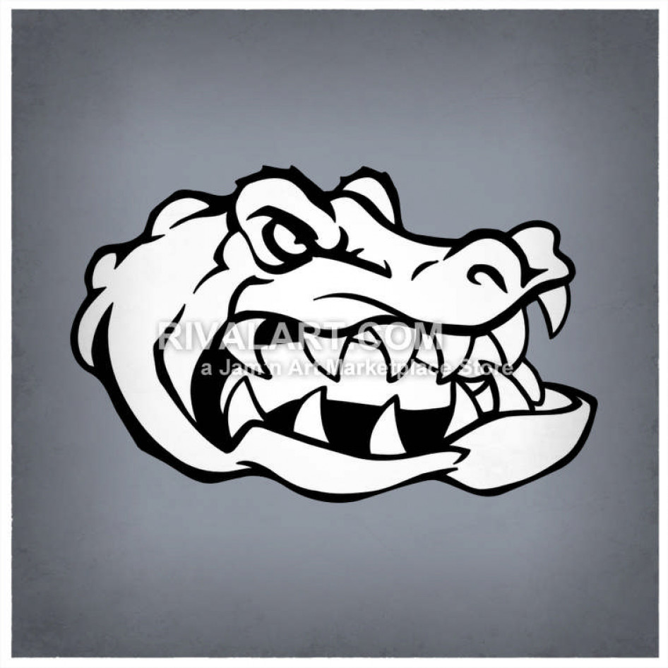 946x946 An Alligators Head In Black And White