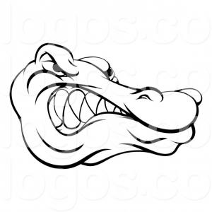 300x300 Photostock Vector A Crocodile Or Alligator Mascot Head Smashing
