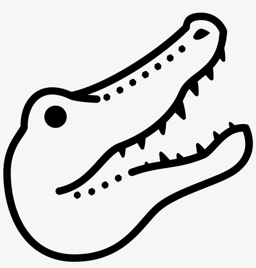 820x861 A Drawing Of A Alligator Head