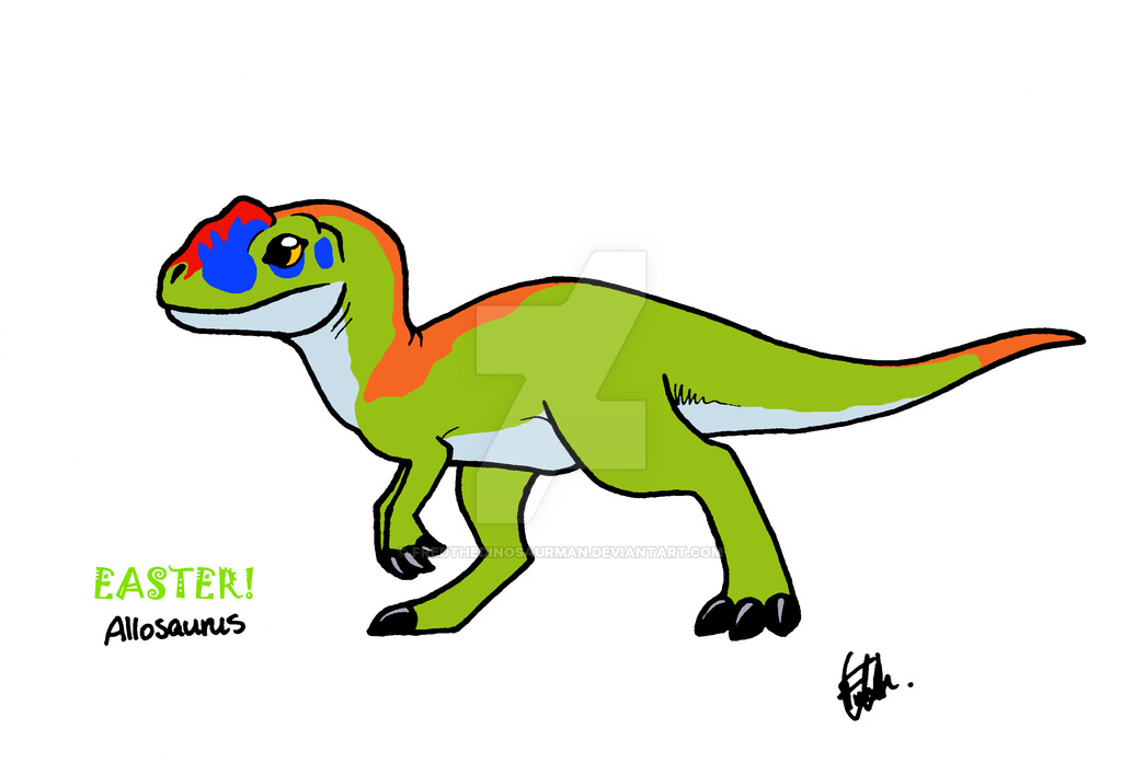 1024x708 baby easter allosaurus