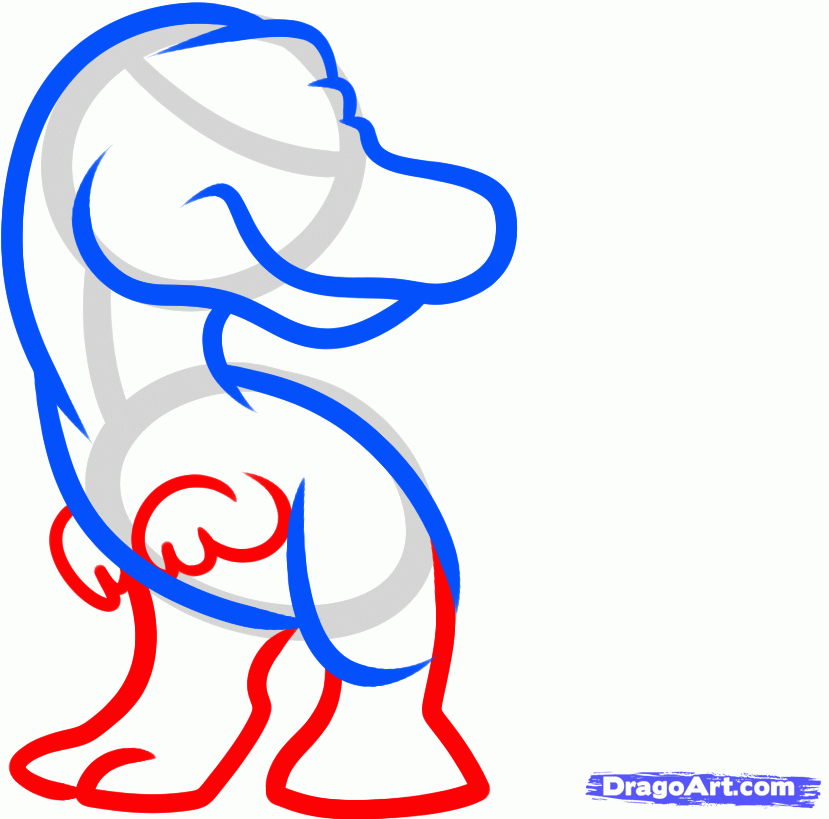 829x819 draw an allosaurus for kids, step