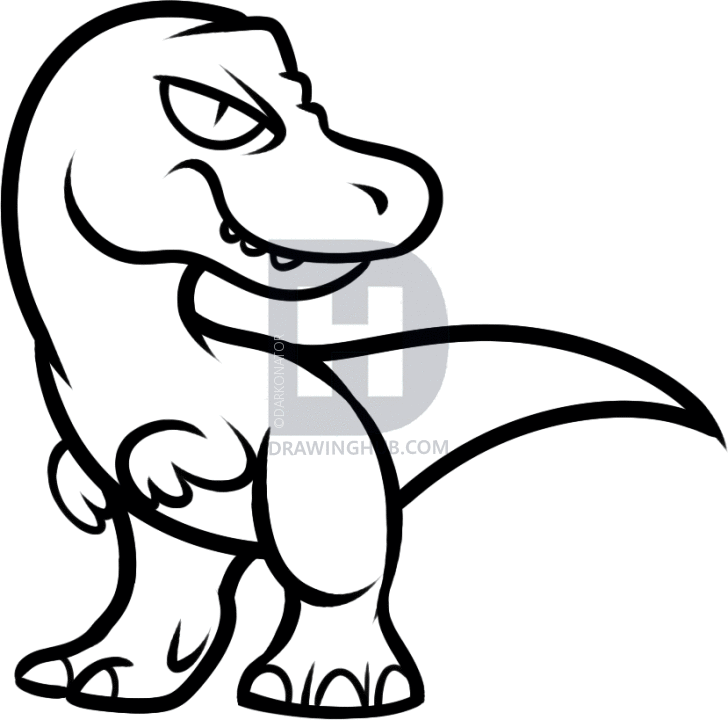 728x720 how to draw an allosaurus for kids, step