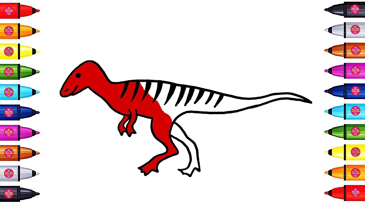 1280x720 allosaurus drawing and coloring