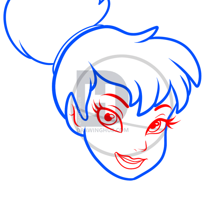 711x720 How To Draw Tinkerbell Easy, Step