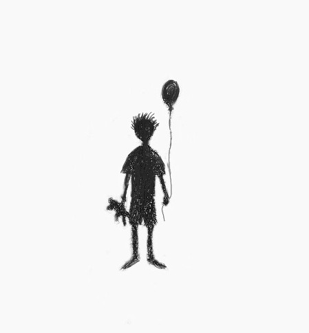 449x484 Quickdrawing Boy Alone Baloon Teddy Drawing Artist Ske