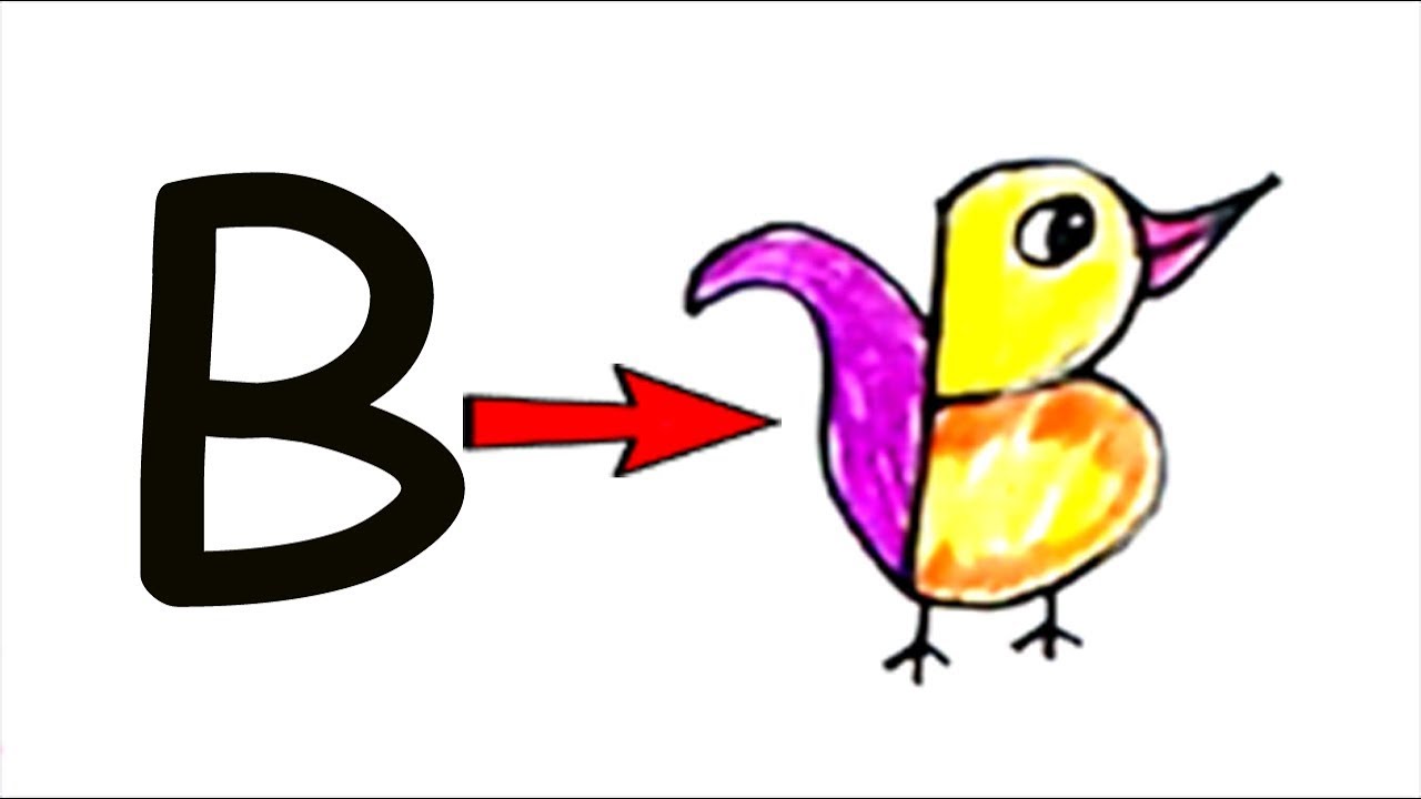 1280x720 How To Draw A Squirrel From Letter B