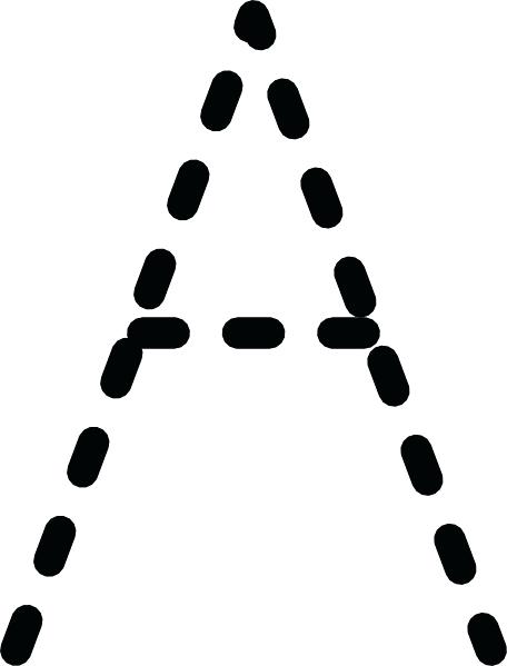 456x599 Letter A Drawing Alphabet Tracing Letter A Clip Art Drawings