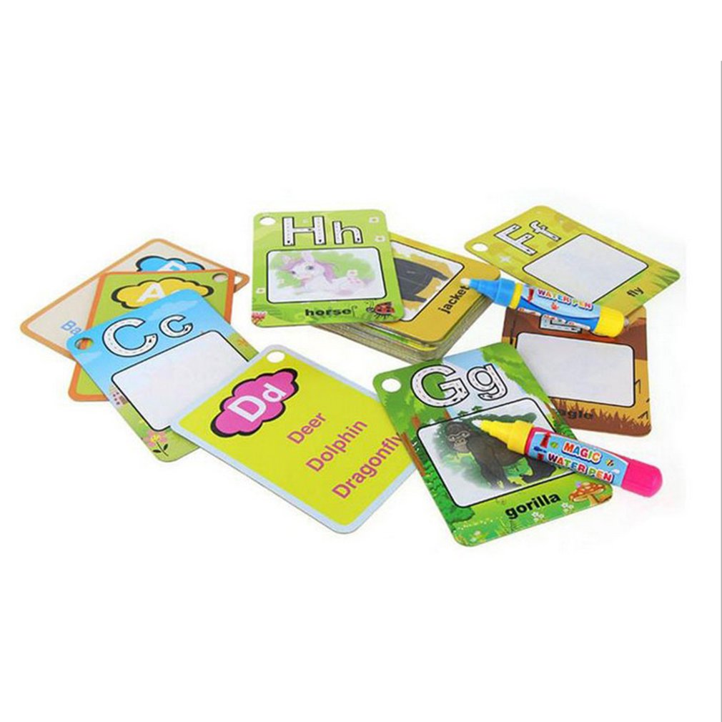 1010x1010 Alphabet Numbers Color Book Magic Pen Letter Card Water