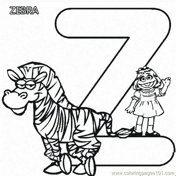 600x600 Sesame Street Coloring Pages Alphabet