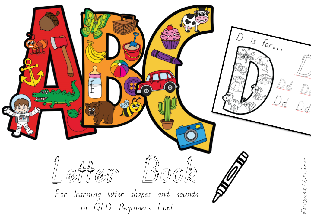 1031x711 Alphabet And Phonics Letter Book