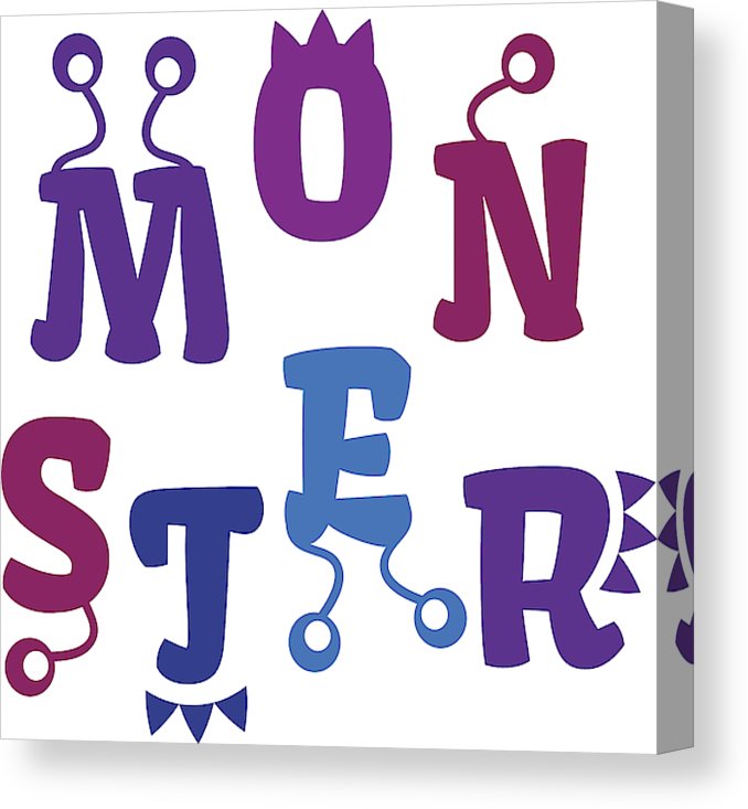 678x733 Funny Vector Monster Alphabet For Kids Monster Letter Canvas