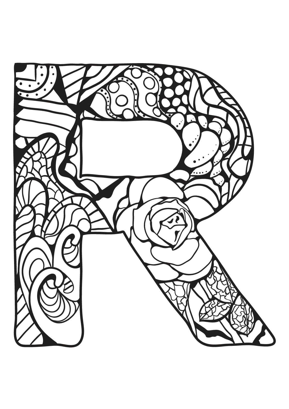 1191x1684 Alphabet To Color For Kids