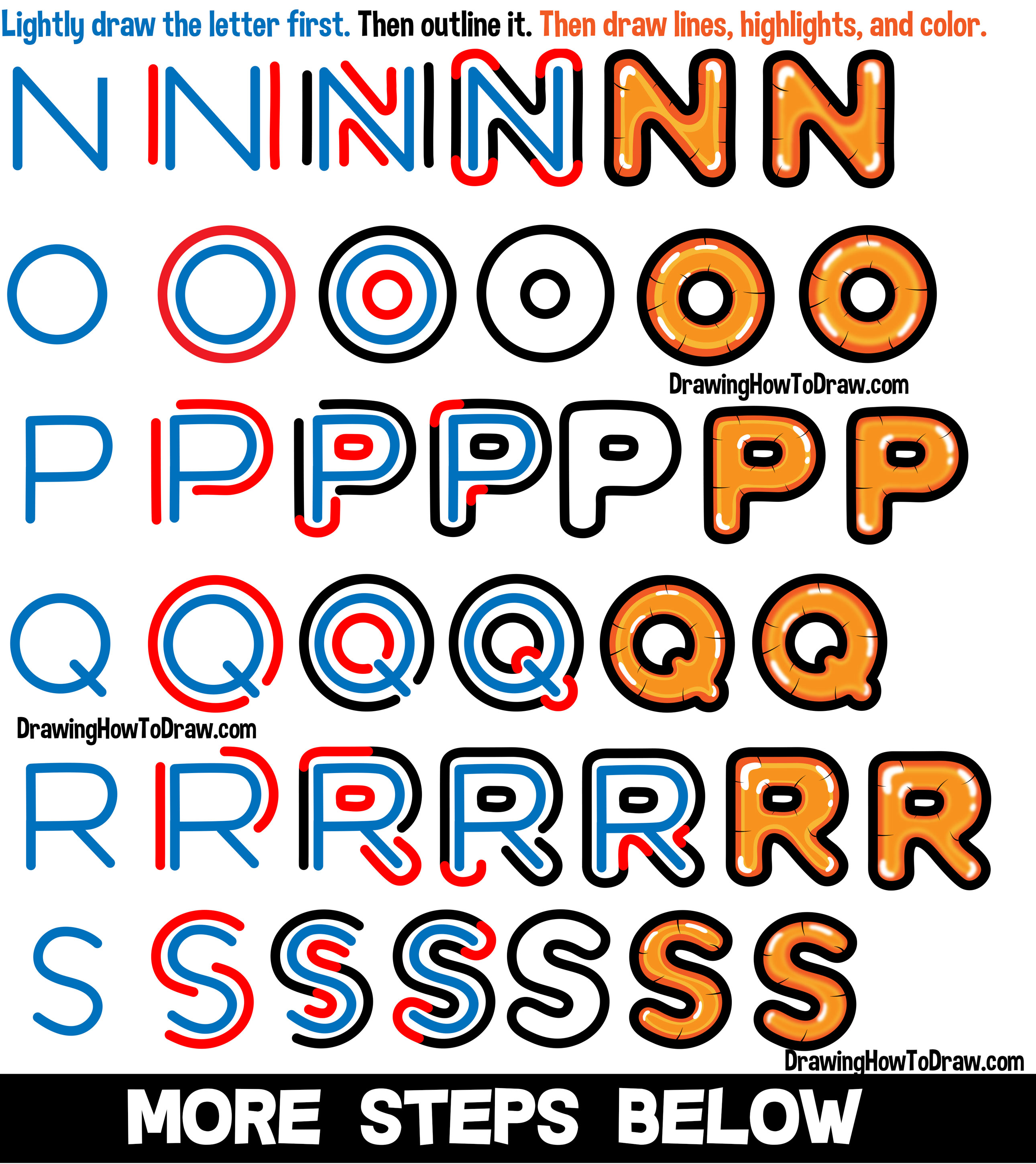 2581x2900 How To Draw Grace In Bubble Letters A Z Fun Alphabet Step Drawings