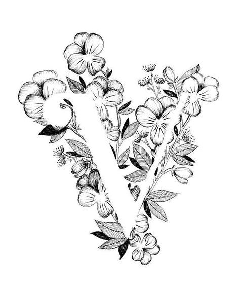 474x592 Letter V Print