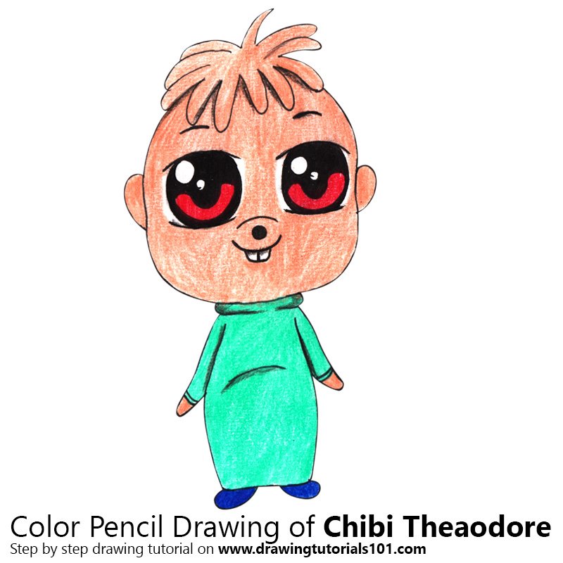800x800 Chibi Theodore From Alvin And The Chipmunks Colored Pencils