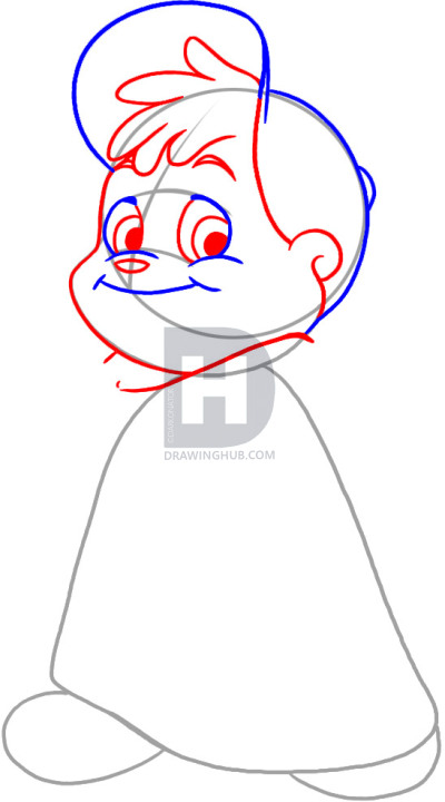 400x720 How To Draw Alvin, Step