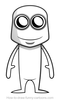 250x445 Alien Drawing