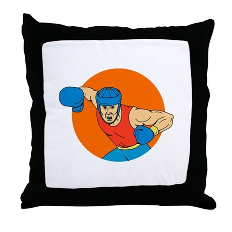 460x460 Amateur Boxer Overhead Punch Circle Drawing Throw