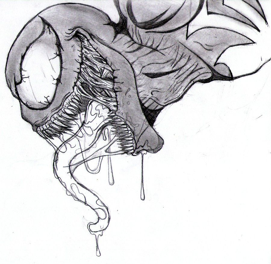 900x875 Venom Drawing Amazing For Free Download