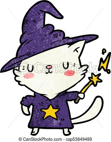 367x470 Magical Amazing Cartoon Cat Wizard